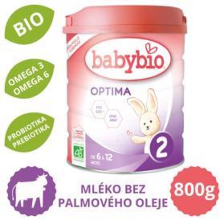 BABYBIO OPTIMA 2 kojenecké bio mléko (800 g)