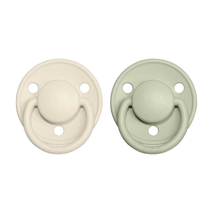 Bibs De Lux silikon Ivory sage 2 ks