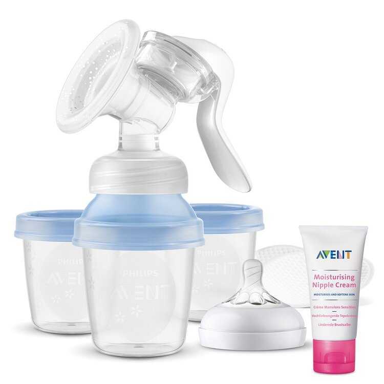 Philips AVENT Odsávačka mateřského mléka manuální s VIA systémem + Krém na bradavky 30 ml