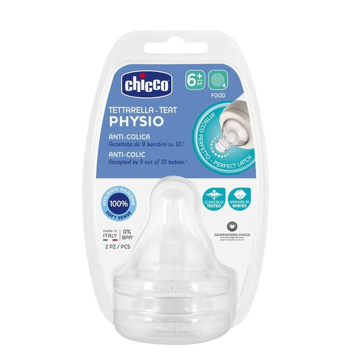 Chicco dudlík na láhev Perfect 5/Well Being fyziologický na kaši 2 ks V001517