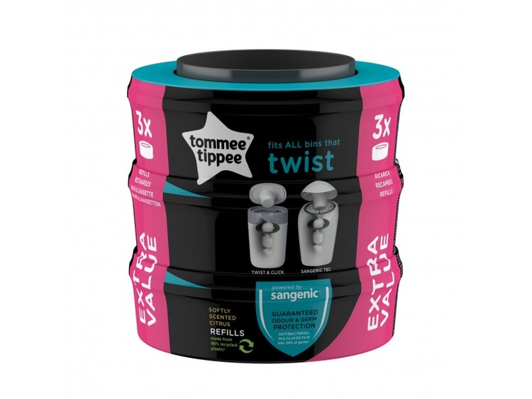 TOMMEE TIPPEE Náhradní kazety Sangenic Twist 3 ks