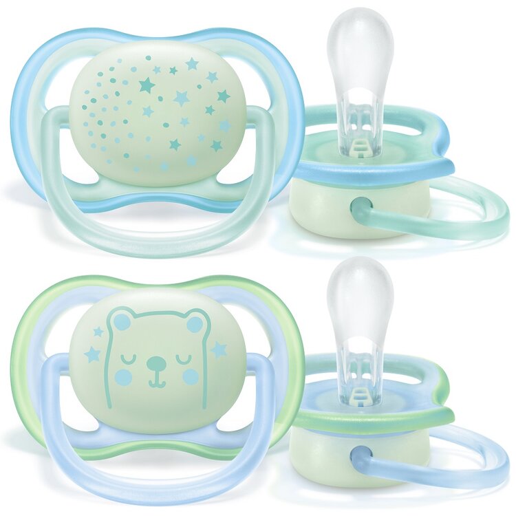 Avent Philips šidítko ultra air 376/11 Nighttime Boy BPA free 2Pack