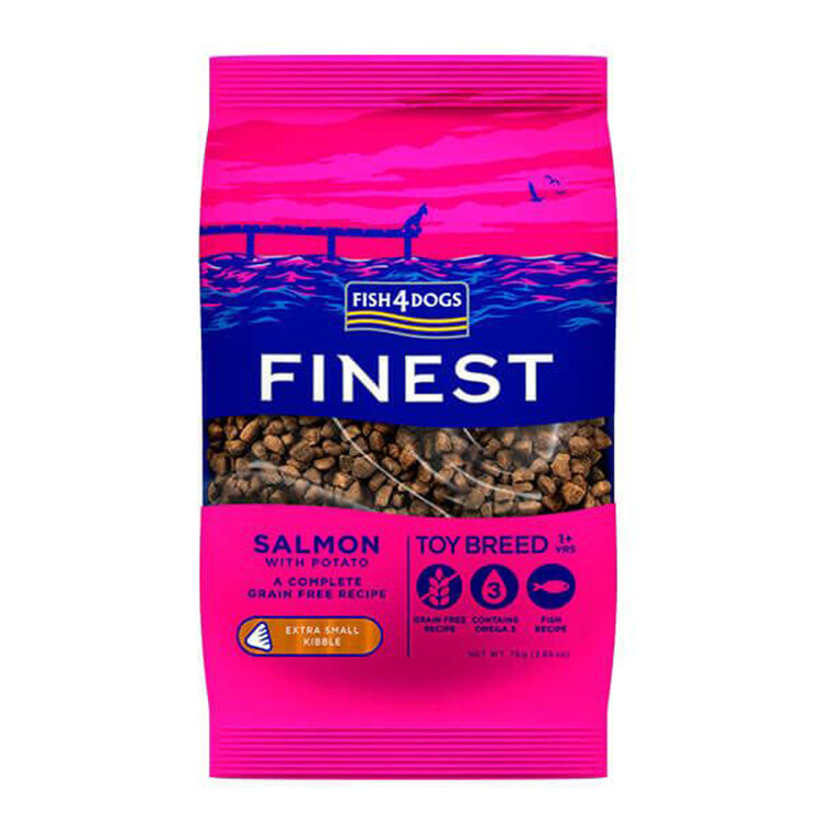 FISH4DOGS Granule pro psy extra malé Finest losos s bramborami 1