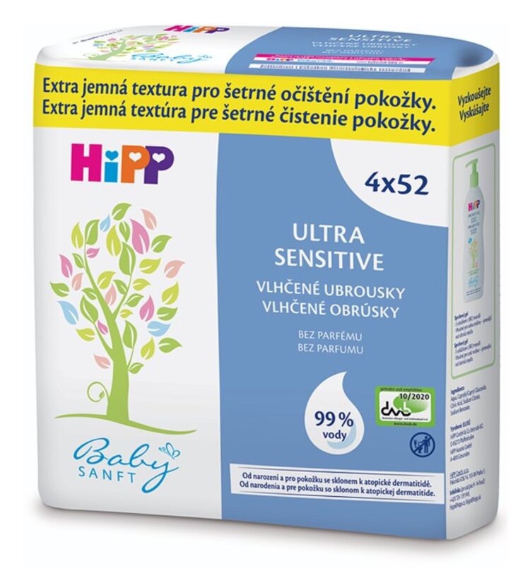 HiPP Babysanft Ultra Sensitive 4 x 52 ks