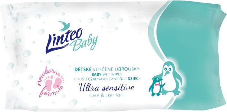 LINTEO Baby vlhčené ubrousky Sensitive 64 ks