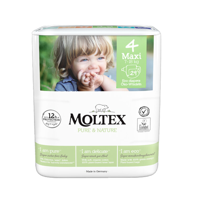 MOLTEX Pure&Nature Pleny jednorázové 4 Maxi (7-18 kg) 29 ks