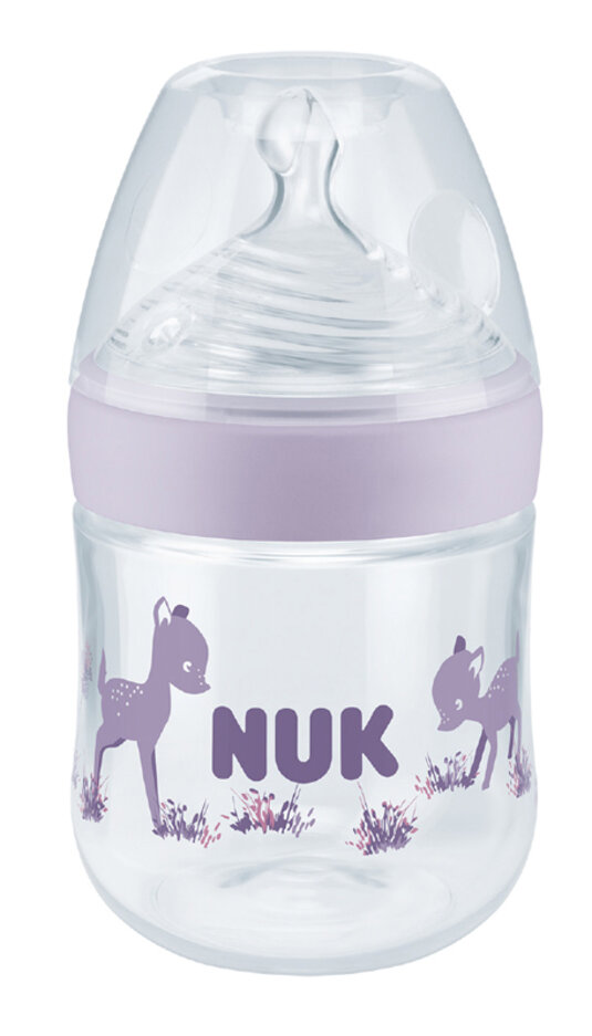 NUK Nature Sense láhev s kontrolou teploty 150 ml fialová