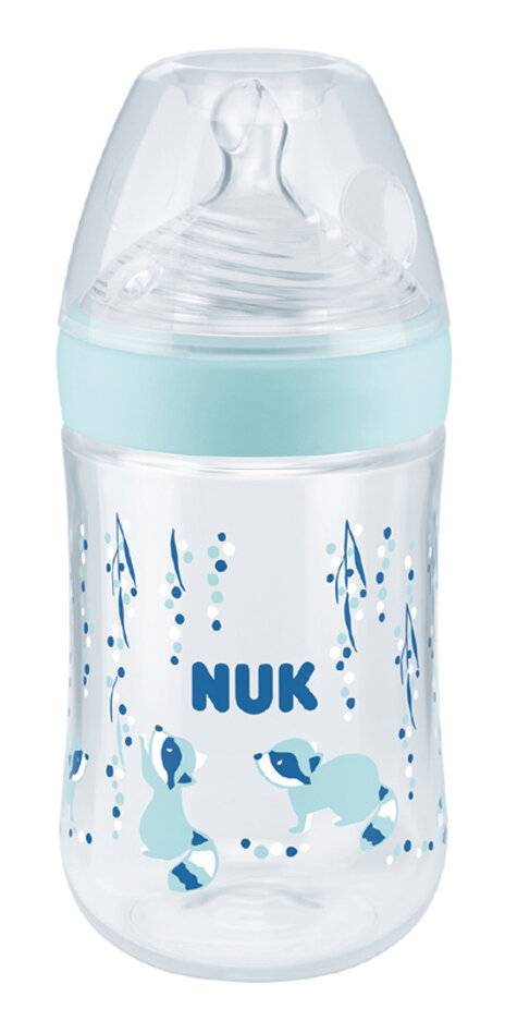 NUK Nature Sense láhev s kontrolou teploty 260 ml modrá