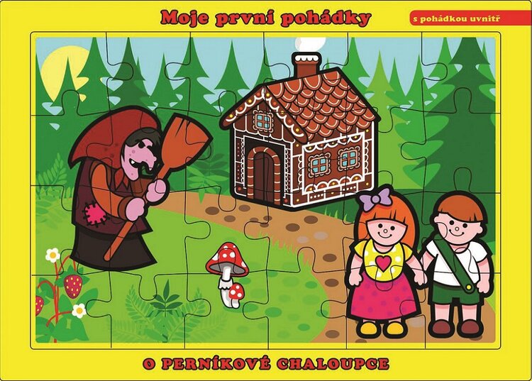 TEDDIES Puzzle deskové O Perníkové Chaloupce 24 dílků - Moje první pohádky