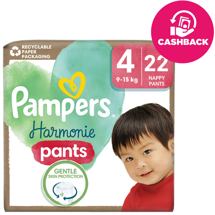 PAMPERS Kalhotky plenkové Harmonie Baby vel. 4