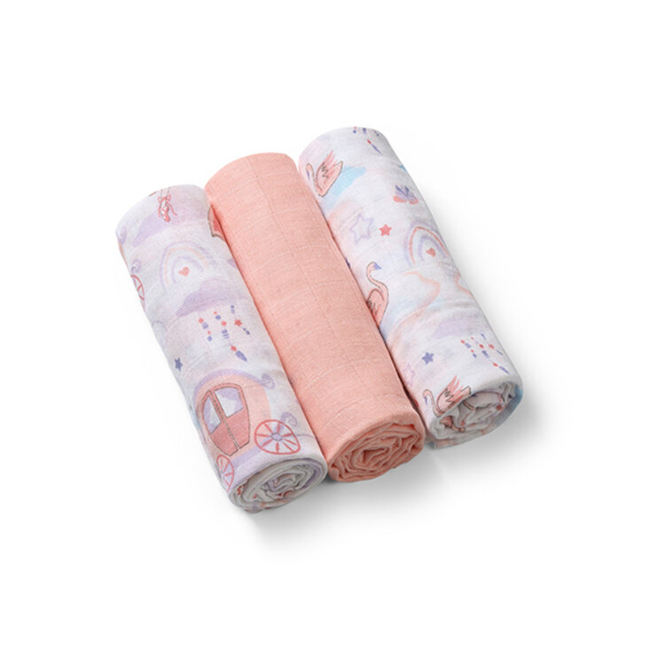 BABYONO Pleny mušelínové Super Soft 3 ks - Peach