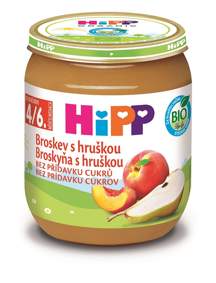 HiPP BIO Broskev s hruškou od uk. 4.-6. měsíce