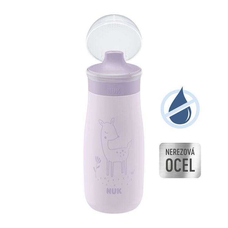 NUK Láhev Mini-Me Sip nerezová - fialová 300ml