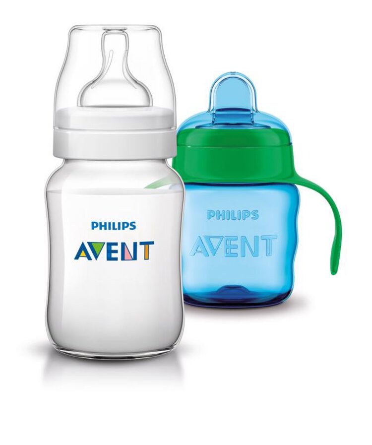 Philips AVENT Láhev Classic+ 260 ml + Hrneček Classic 200 ml modrý