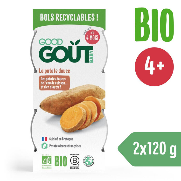 GOOD GOUT BIO Batátové pyré (2x120 g)