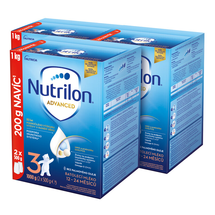 NUTRILON Mléko batolecí 3 Advanced od uk. 12. měsíce 3x1000g