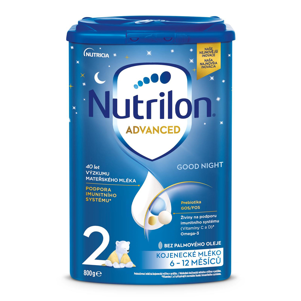 EXP: 02.06.2024 NUTRILON Mléko pokračovací kojenecké 2 Advanced Good Night od uk. 6. měsíce 6x 800 g