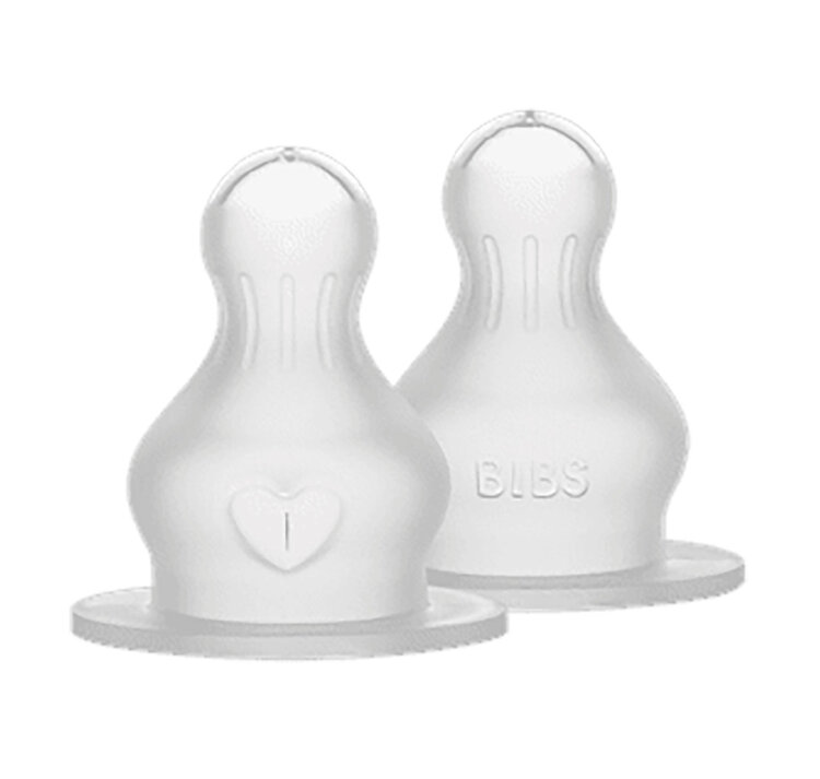 BIBS Savičky silikonové Baby bottle - střední průtok