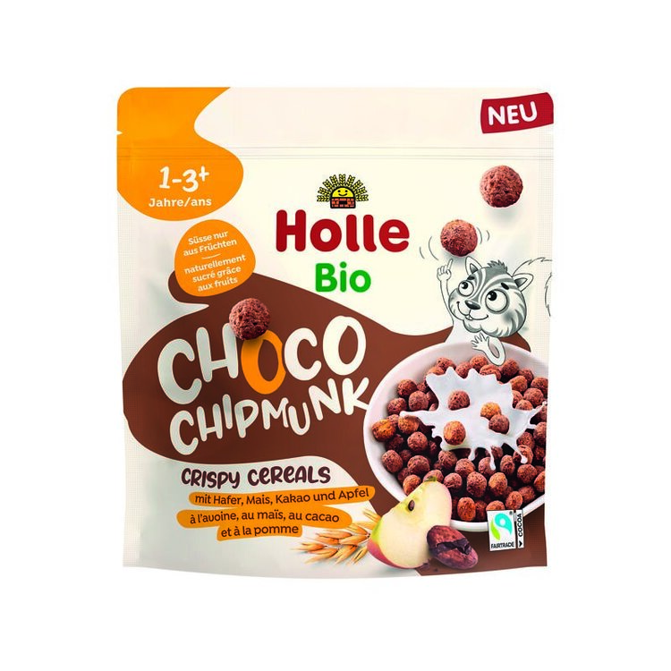 HOLLE Bio Kuličky cereální Choco chipmunk 125g (1r+)